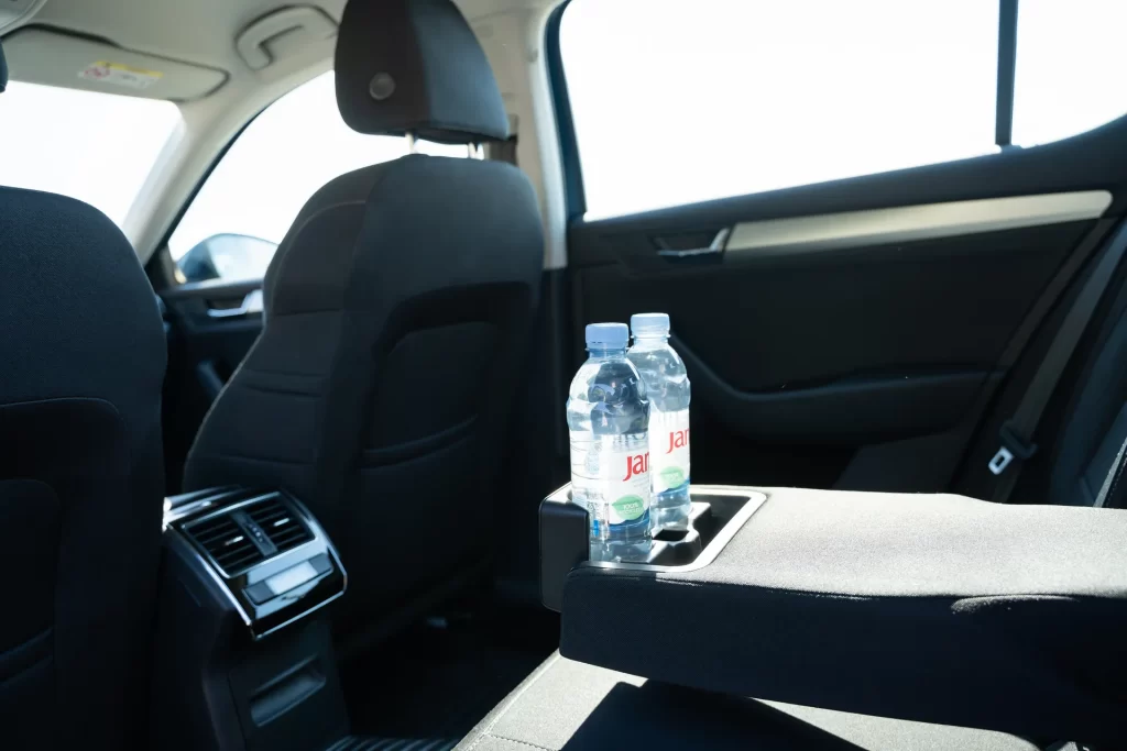 Complimentary water bottles for passengers -- airport transfers from Skradin